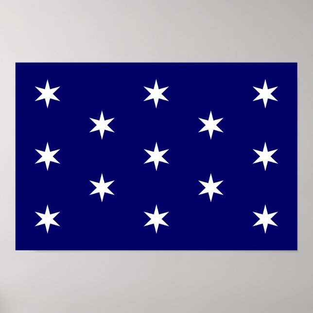 Poster Bandeira Pessoal de George Washington (Frente)