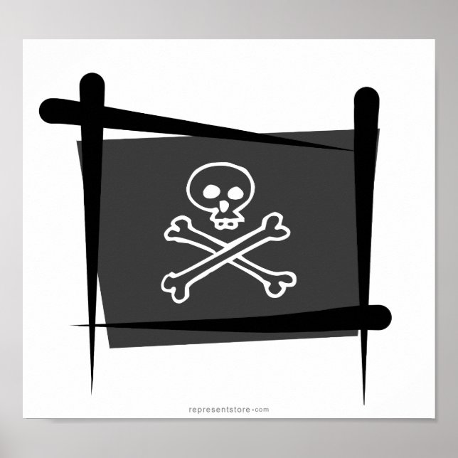Poster Bandeira Pincel Pirata (Frente)