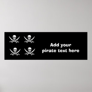 Poster Bandeira pirata de Jolly roger