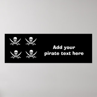 Poster Bandeira pirata de Jolly roger
