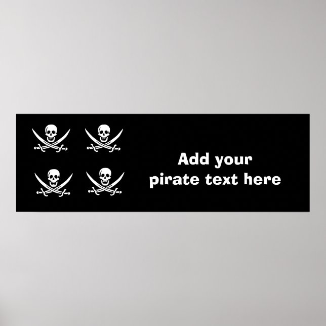 Poster Bandeira pirata de Jolly roger (Frente)
