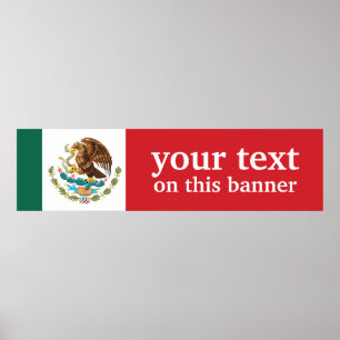 Pôster Bandeira Plana do México