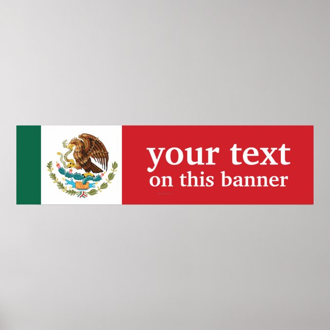 Pôster Bandeira Plana do México (Frente)