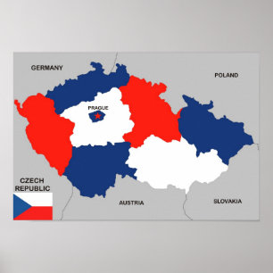 Pôster bandeira política do mapa do país da república