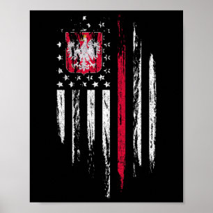 Poster Bandeira Polonesa Americana Combo Polônia EUA Pols