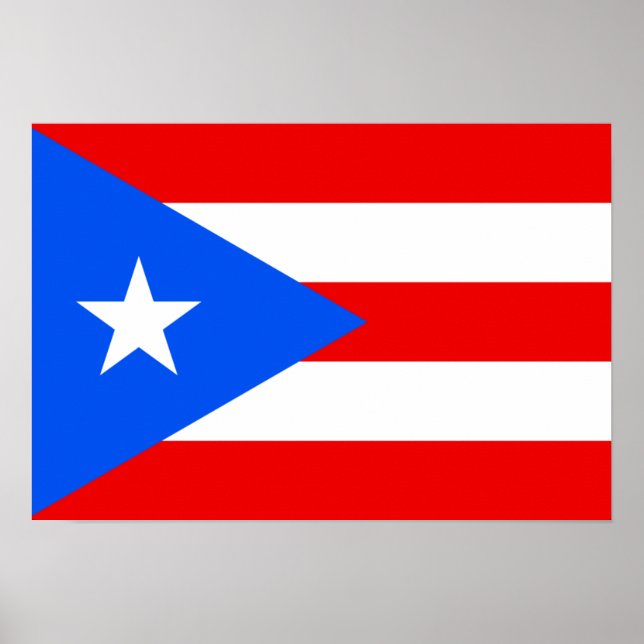 Poster Bandeira Porto Rico (Frente)
