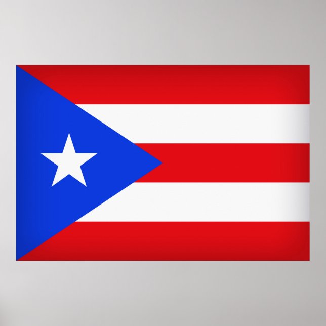 Poster Bandeira Porto Rico (Frente)