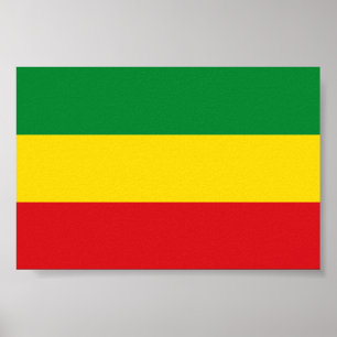 Poster Bandeira Rastafári Rasta Etíope