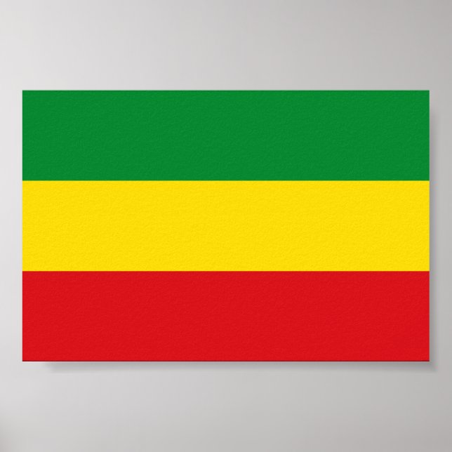 Poster Bandeira Rastafári Rasta Etíope (Frente)