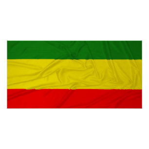 Pôster Bandeira Rastafarian enrugada