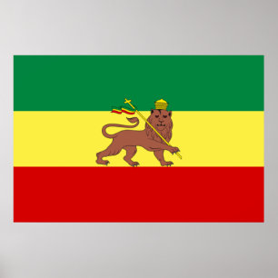 Poster Bandeira Rastafariana (Rastafarianismo) (rasta)