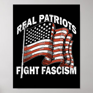 Poster Bandeira Retro EUA Engraçado Verdadeiros Patriotas