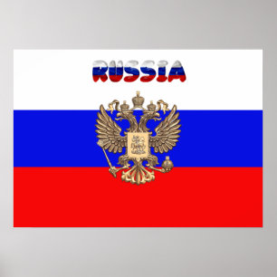 Poster bandeira russa