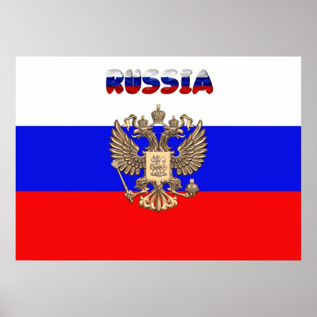 Poster bandeira russa (Frente)