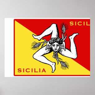 Poster Bandeira Siciliana