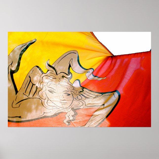 Pôster Bandeira Siciliana (Frente)