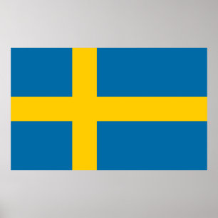 Poster Bandeira sueca (Suecia)