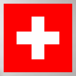 Poster Bandeira Suíça (Suiça)