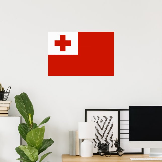 Poster Bandeira Tonga (Escritório em casa)