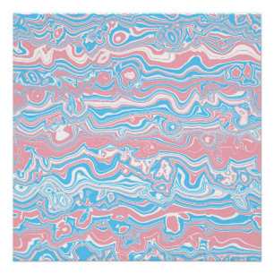 Pôster Bandeira Trans Pride Trippy Boho Groovy Strips