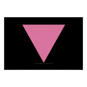 Pôster bandeira triângulo rosa SlipperyJoe's símbolo rosa