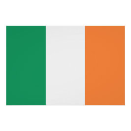 Pôster Bandeira tricolor irlandesa patriótica Dia de São 