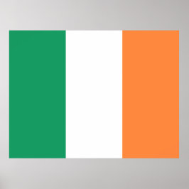 Poster Bandeira tricolor irlandesa patriótica Dia de São 