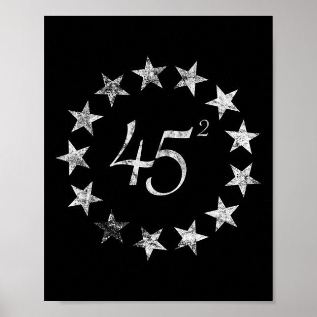 Poster Bandeira Trump Betsy Ross Quadrada 2020 2024 Segun (Frente)