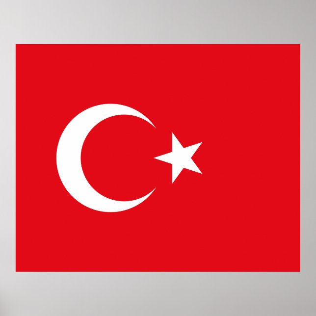 Poster Bandeira Turca (Turquia) (Frente)