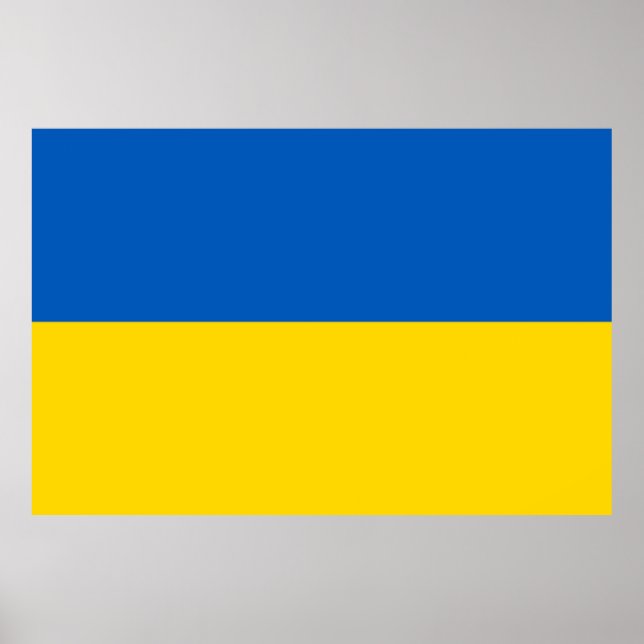 Poster Bandeira ucraniana.  (Frente)