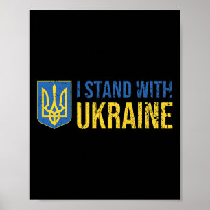 Poster Bandeira ucraniana Apoiando a Ucrânia Eu apoio a U