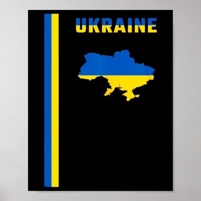 Poster Bandeira ucraniana vertical (Frente)