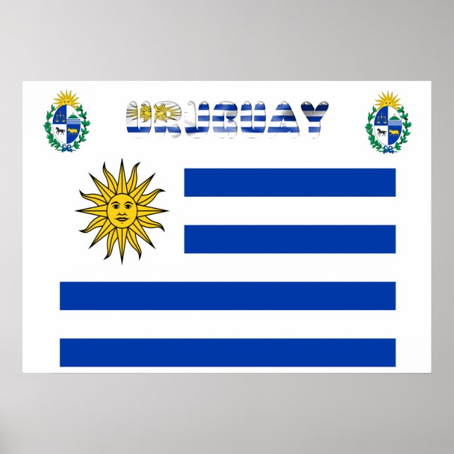 Poster bandeira uruguaia (Frente)
