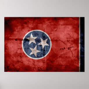 Pôster Bandeira velha de Tennessee;