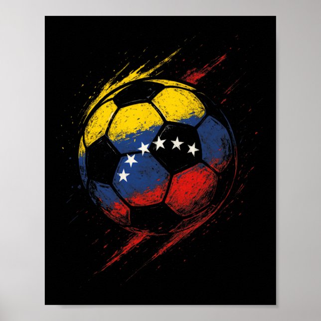 Poster Bandeira Venezuelana Futebol Ll - Orgulho do Jogad (Frente)