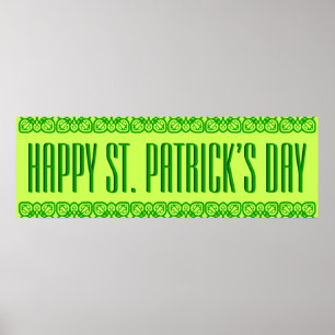 Pôster Bandeira vibrante do dia de St Patrick