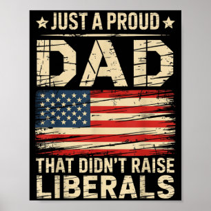 Poster Bandeira Vintage Dos EUA Um Pai Orgulhoso Que Não