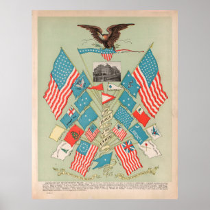 Poster Bandeiras da História Americana (1901) Historic U