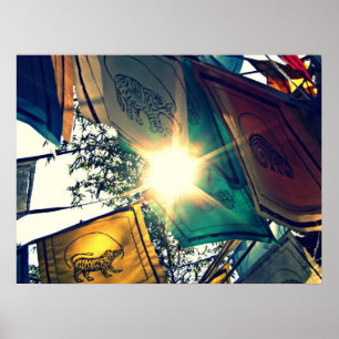 Pôster bandeiras da oração