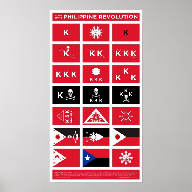 Poster Bandeiras da Revolução Filipina - Pequena (Frente)