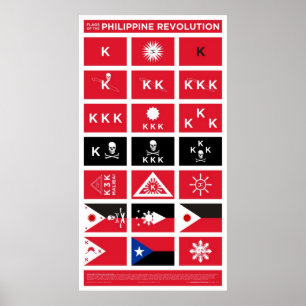 Poster Bandeiras da revolução filipino - gigante