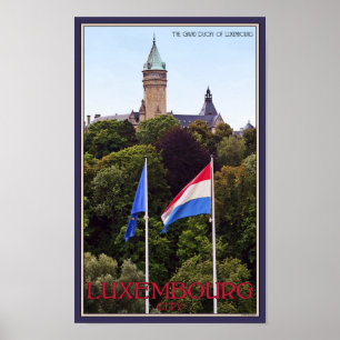 Pôster Bandeiras de Luxembourg