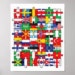 Poster Bandeiras de países de bandeira internacional mund