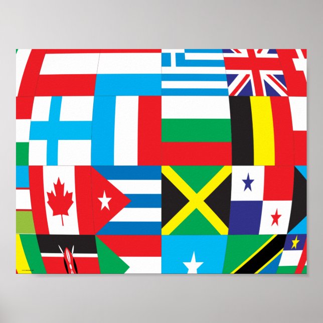Poster de bandeiras do mundo - TenStickers