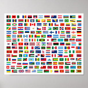 Poster Bandeiras do mundo