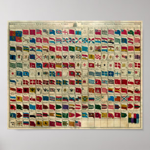 Poster Bandeiras do mundo 1784