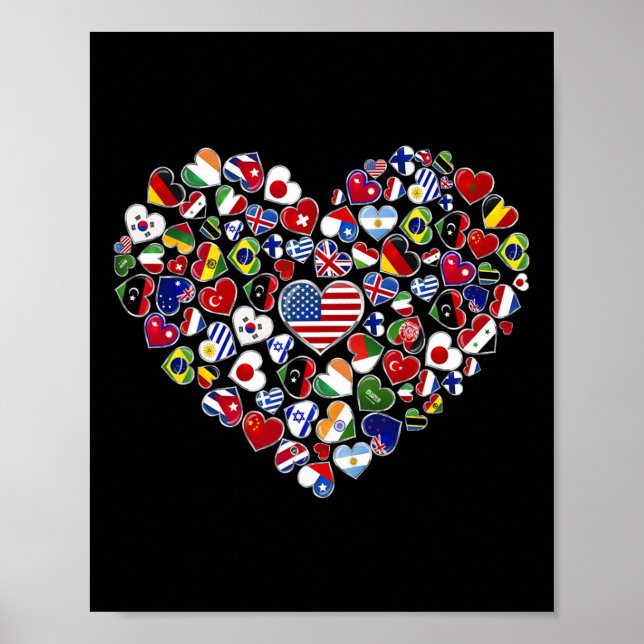 Poster Bandeiras Dos Países Do Mundo (Frente)