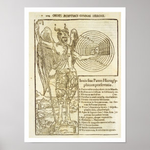 Pôster Bandeja, o deus universal, e os elementos ele