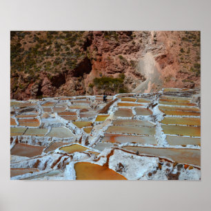 Pôster Bandejas de sal em Maras, Peru