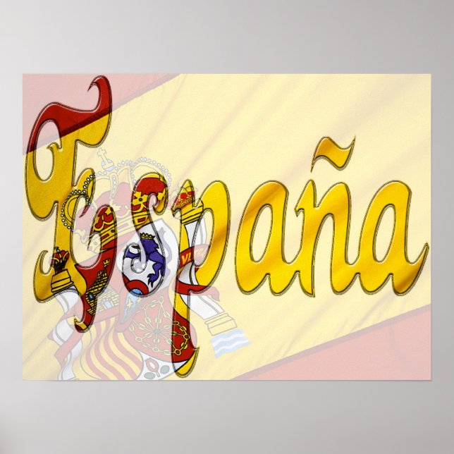 Poster Bandera España ~ Bandeira espanhola (Frente)
